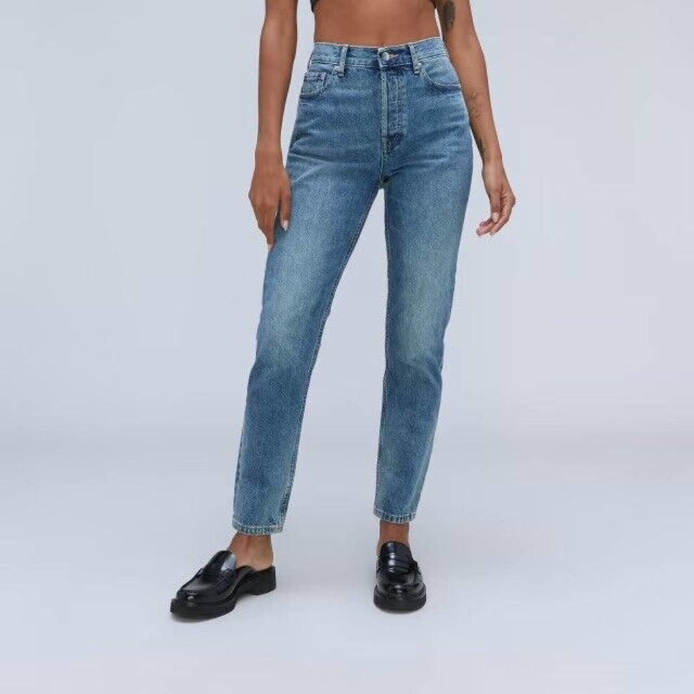 NWT Everlane Womens The Curvy 90s Cheeky Straight Jeans Size‎ 24 Crop High Rise